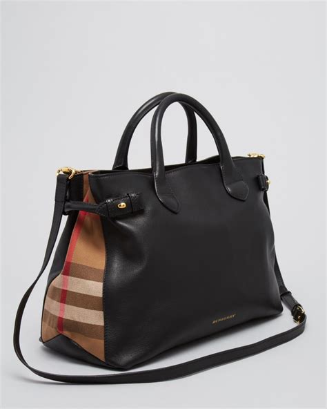 burberry banner house tote|Burberry medium canvas check tote.